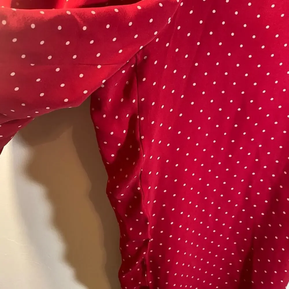 Lauren Ralph Lauren Red White Pock Dot Dress Pants Size Large - Picture 5 of 9
